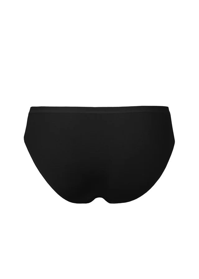 Slip donna Golden Lady O103IN cotone organico Nero retro