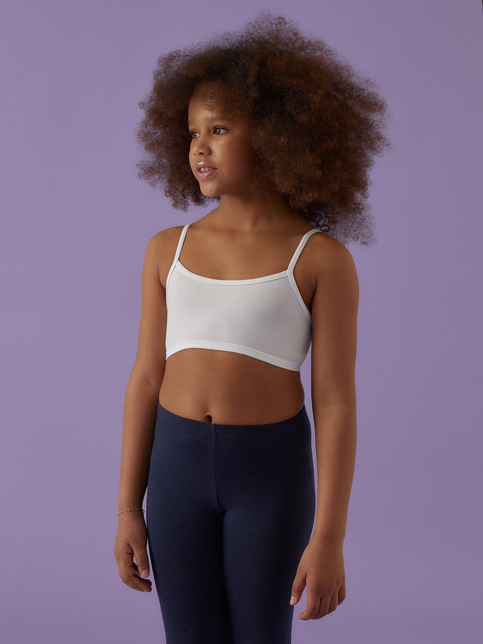 Brassiere bimba Jadea 175 bianco indossata fronte