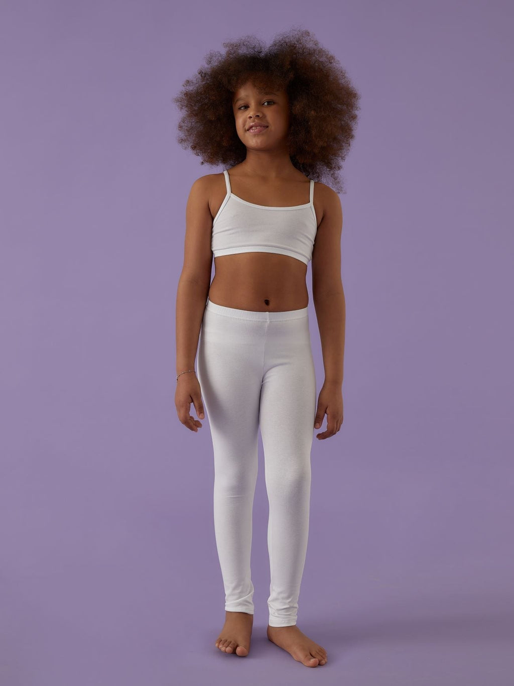 Leggings bimba Jadea 261 bianco indossati