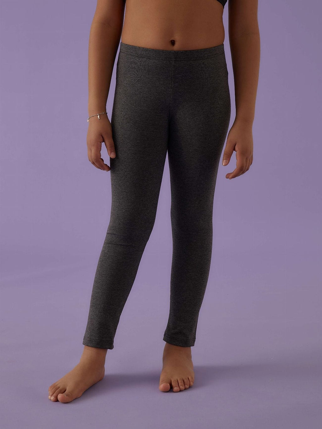 Leggings bimba Jadea 264 grigio melange fronte