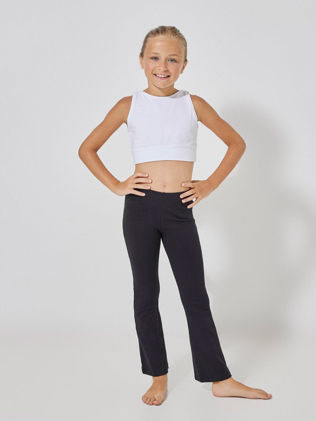 Pantaleggings bimba a zampa Jadea 266 nero fronte