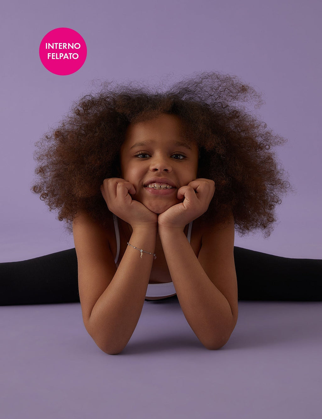 Leggings bimba felpato Jadea 342 nero indossati
