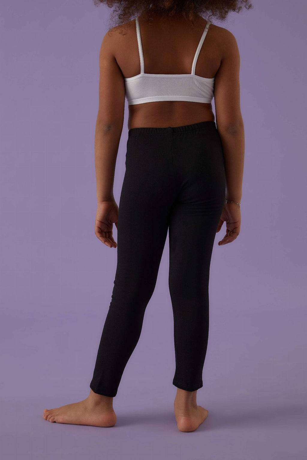 Leggings bimba felpato Jadea 342 nero indossati retro