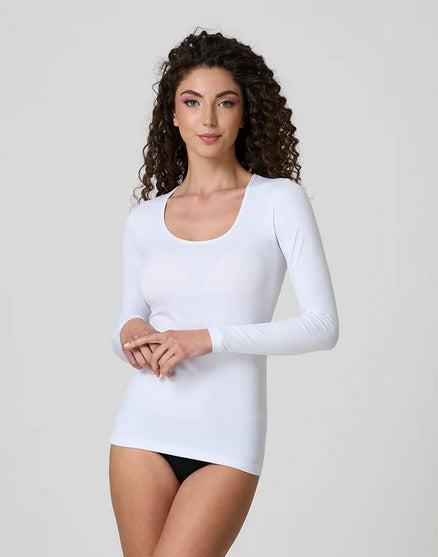 Maglia donna Jadea 4056 sottogiacca manica lunga bianca