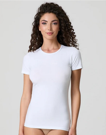 Maglia donna Jadea 4180 sottogiacca mezza manica bianca