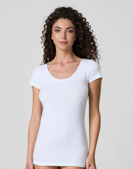 Maglia donna Jadea 4181 mezza manica bianca