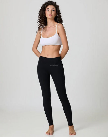 Leggings donna Jadea 4265 lunghi cotone elasticizzato nero