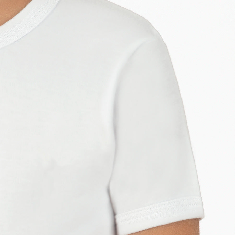 499038 mezza manica felpato bimbo bianco