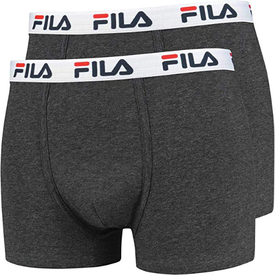Bipack Boxer uomo Fila art. FU5016/2 cotone elasticizzato Bianco Blu Grigio