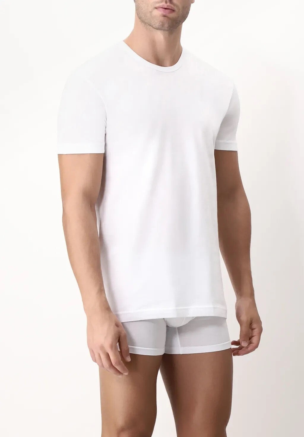 T-Shirt Girocollo Cagi 1328 in Cotone Natural Comfort