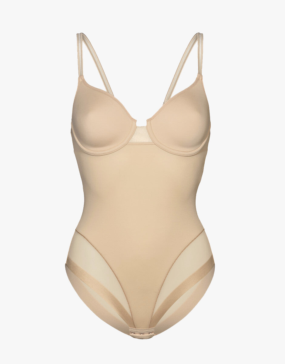 Body Lovable contenitivo con ferretto in microfibra e tulle Millenium Equilibre