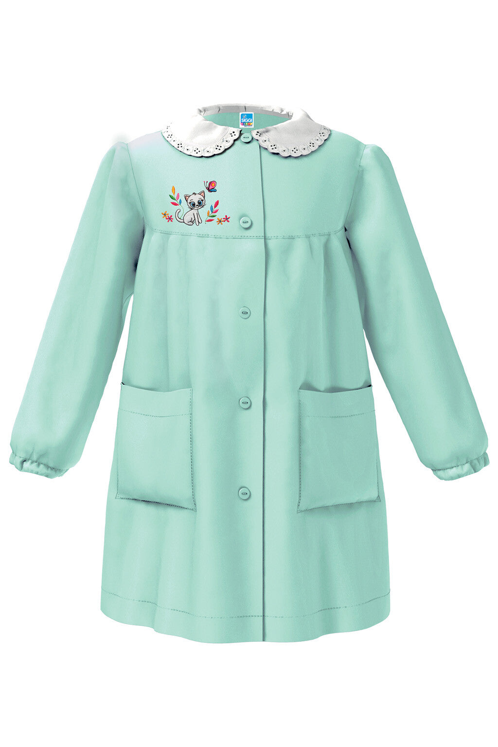 Grembiule Siggi scuola materna Bimba Verde nuove fantasie