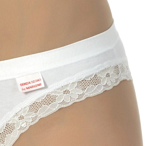 3 slip donna Marlene vita bassa con inserti in pizzo art 14026