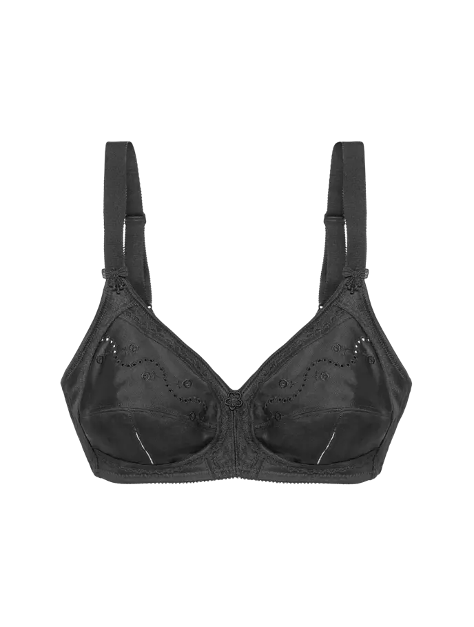 Reggiseno Triumph Doreen Cotton nero vista frontale