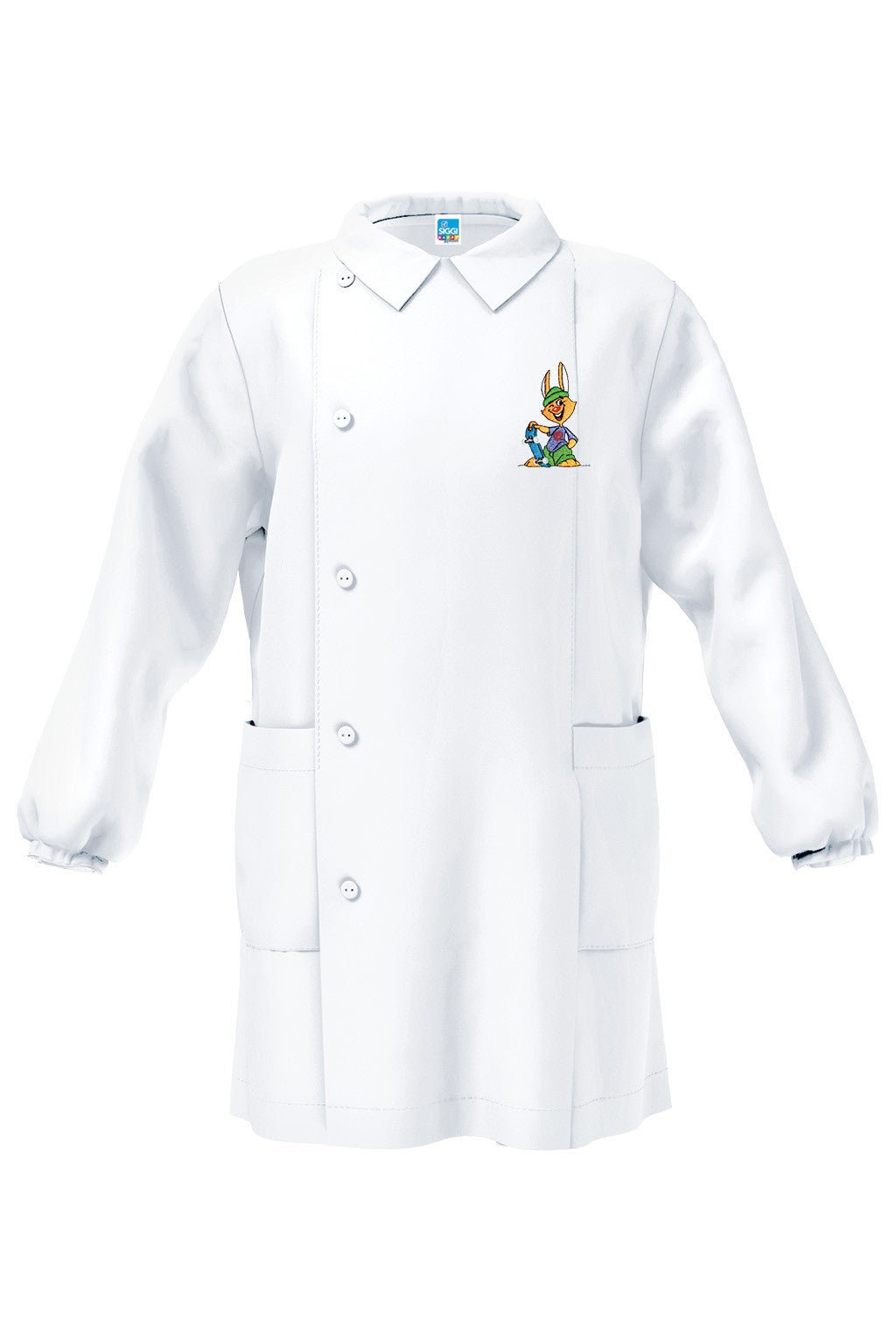 Grembiule Siggi Bianco Bimbo Scuola materna diverse fantasie