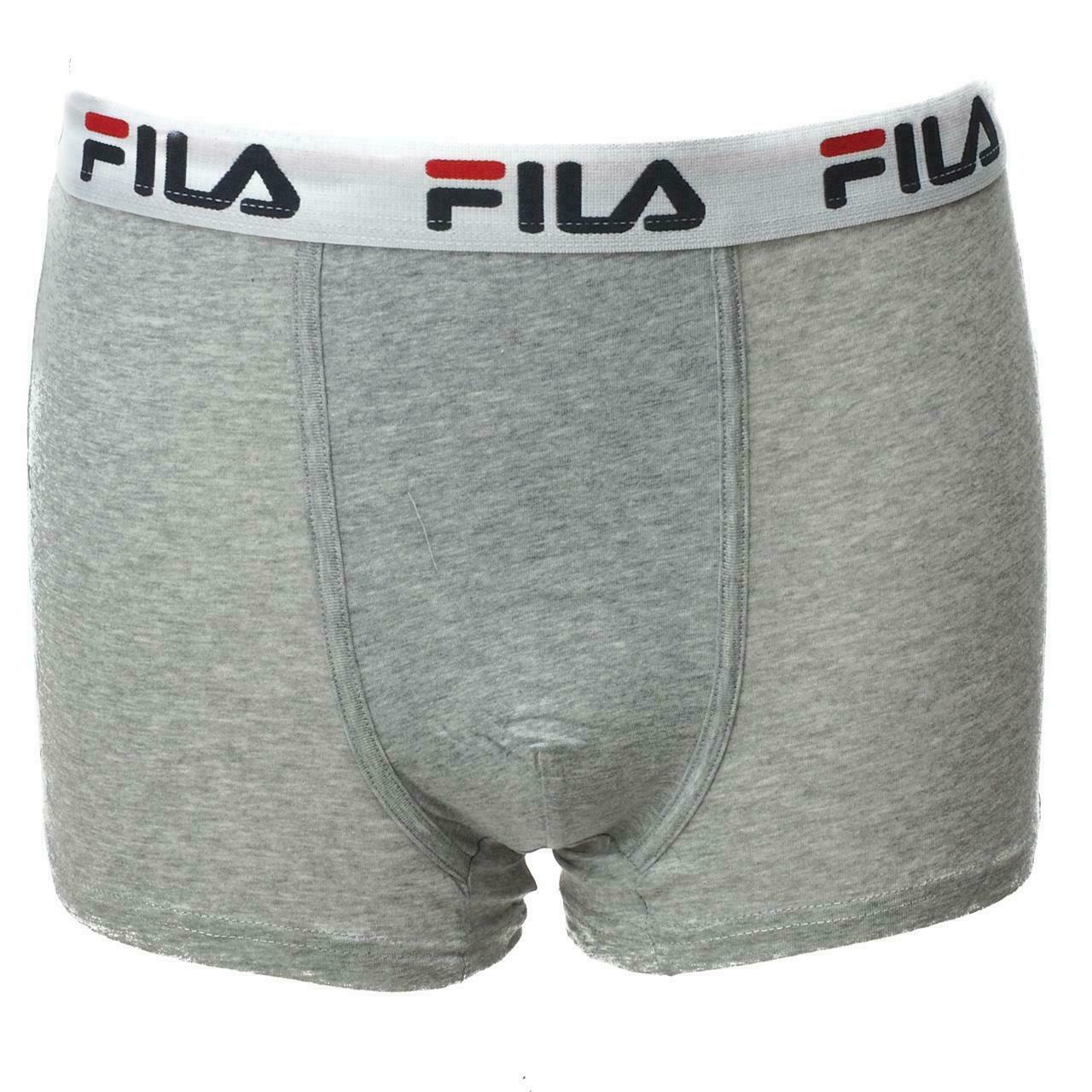 Bipack Boxer uomo Fila art. FU5016/2 cotone elasticizzato Bianco Blu Grigio