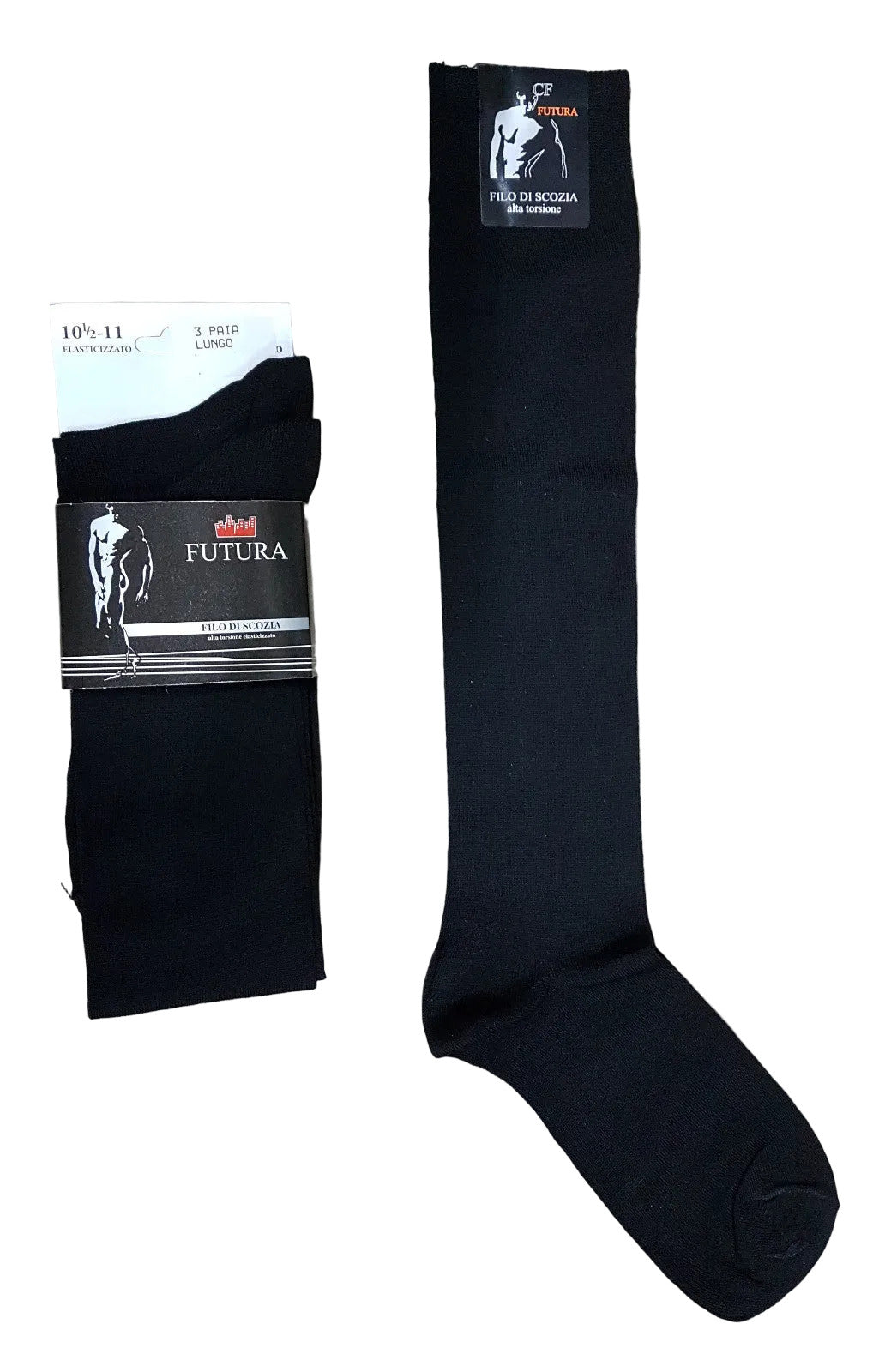 Tris Calza lunga cotone elasticizzato uomo