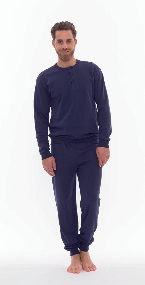 Pigiama Gary uomo interlock caldo cotone 3 Bottoni