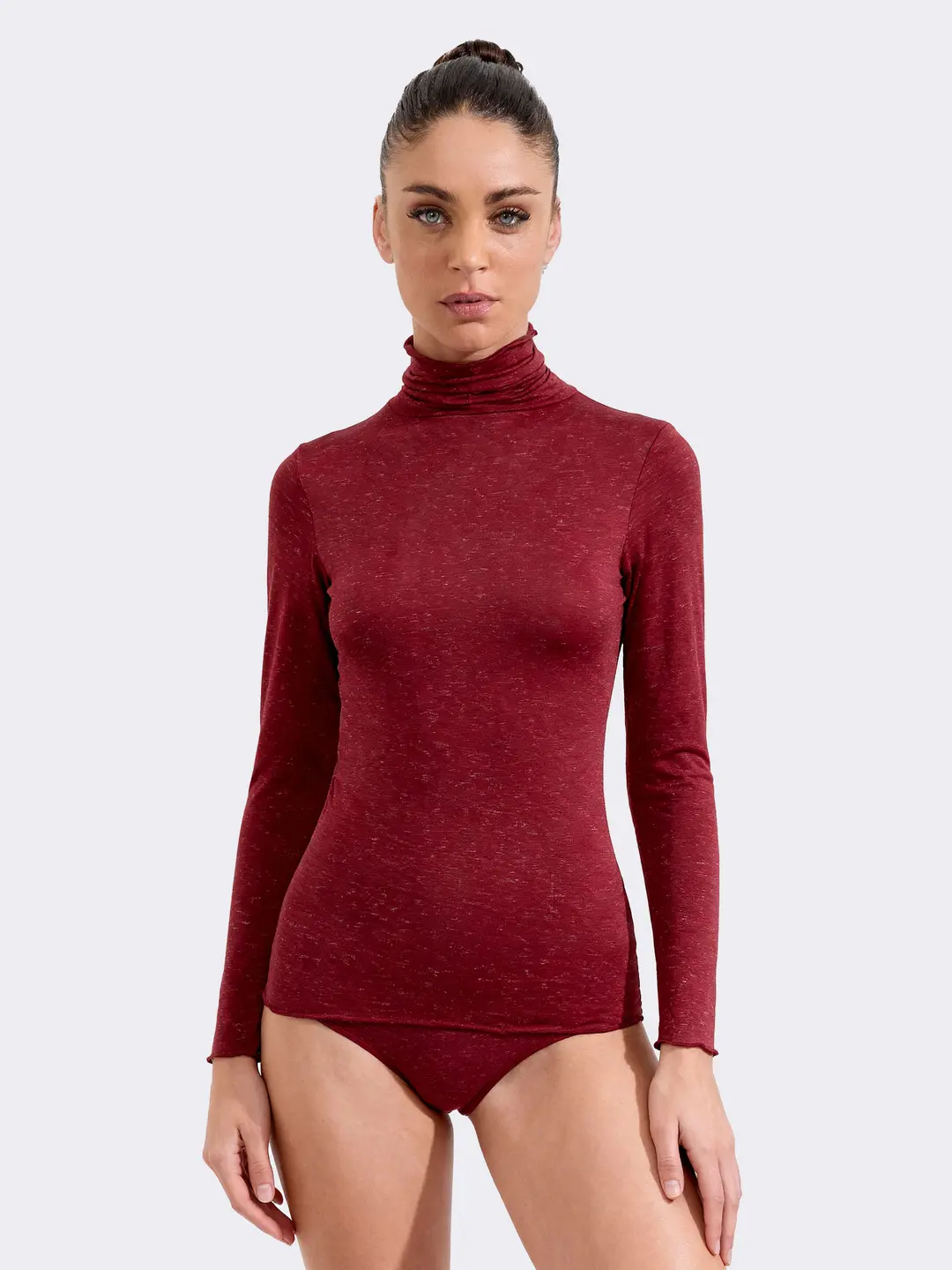 Maglia Dolcevita Intima Donna Ciocca in Cashmere & Modal Lurex P0725M