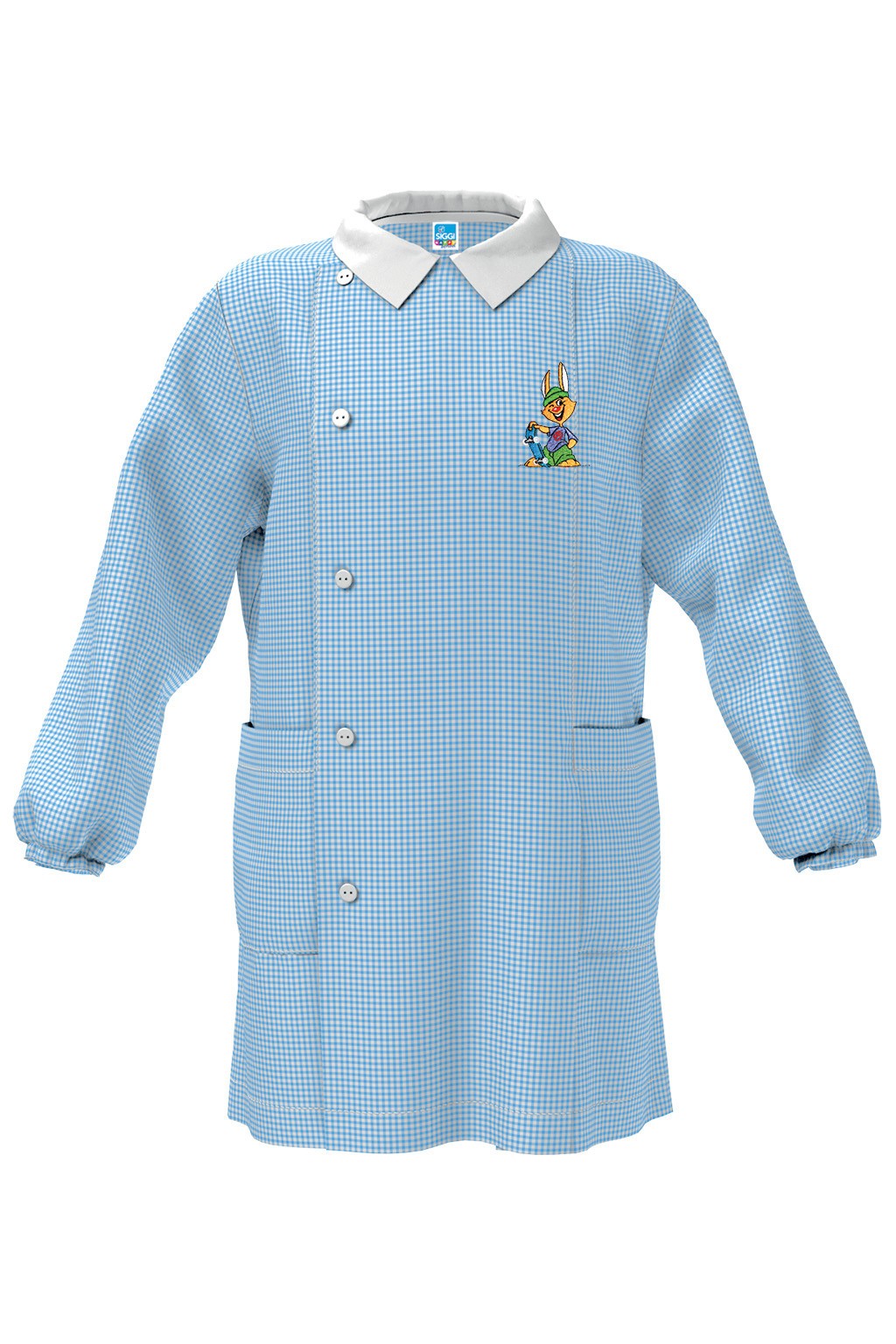 Grembiule Siggi Scuola Materna Bimbo Celeste diverse fantasie