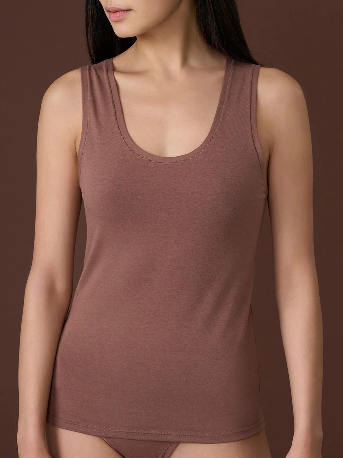 Canottiera beYOUtiful Ragno in cotone elasticizzato extra fine DM05A2