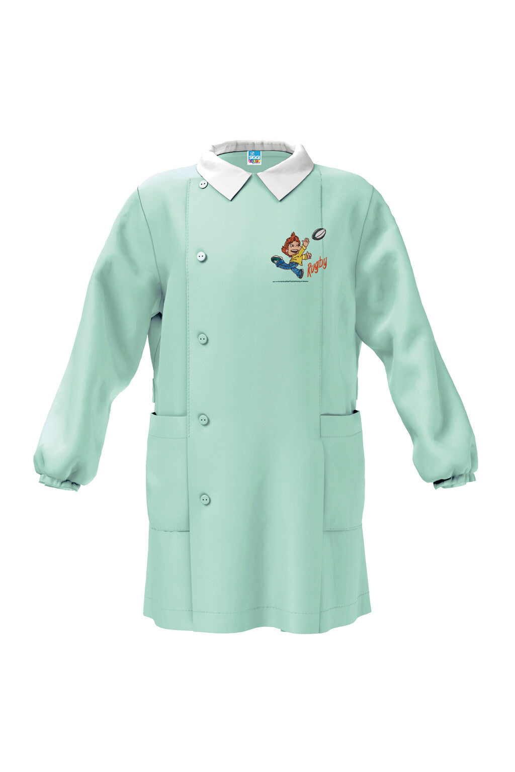 Grembiule Siggi scuola materna Bimbo Verde disponibile diverse fantasie