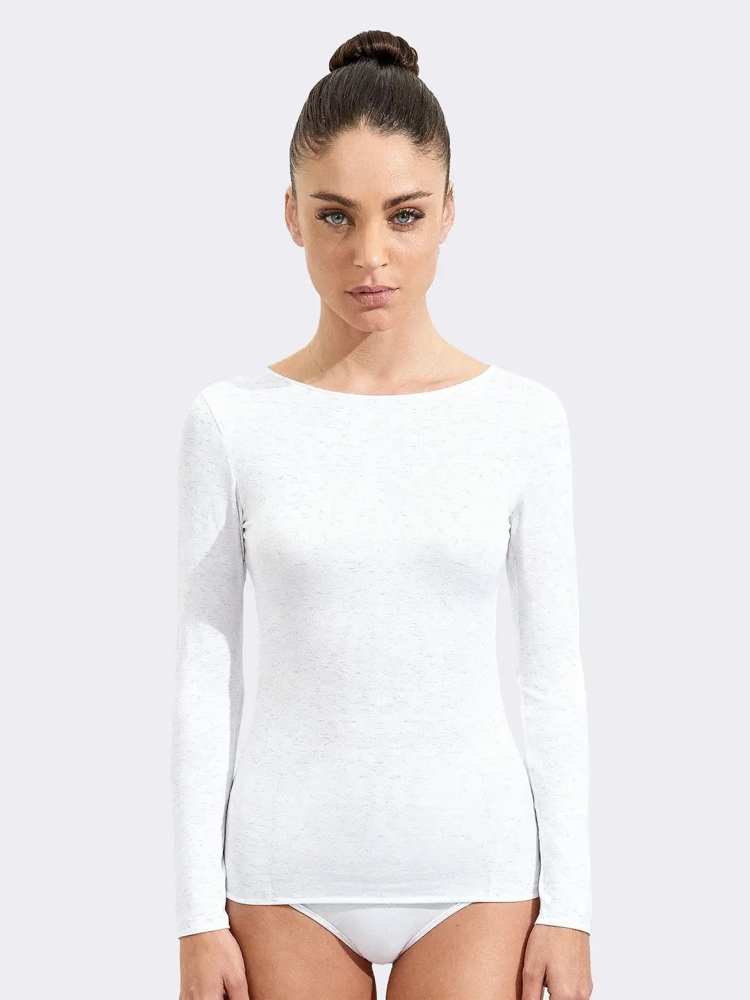 Maglia Intima Donna Ciocca in Cashmere & Modal Collo Barchetta Lurex P0724M