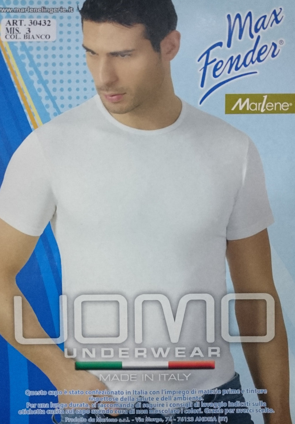 T-shirt mezza manica in cotone elasticizzato Girocollo Uomo Marlene 30432