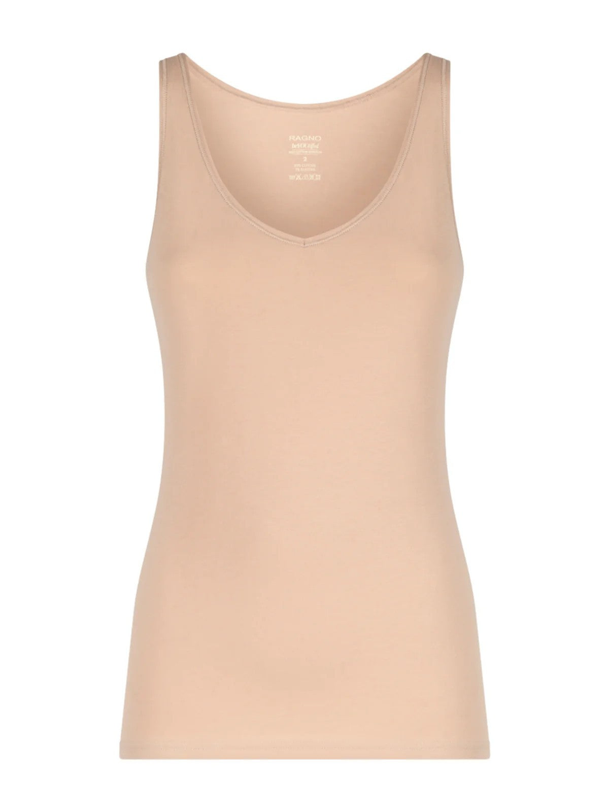 Canottiera a V beYOUtiful Ragno in cotone elasticizzato extra fine DM05AJ