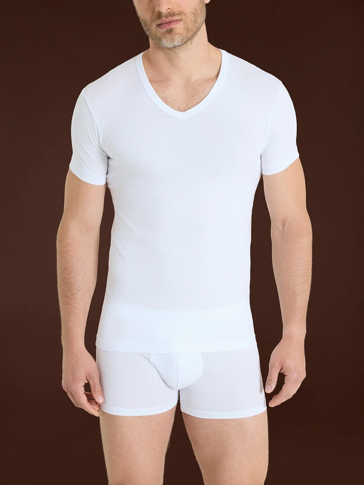 Bipack Maglietta scollo a V in cotone Ragno 100% Cotton 601418