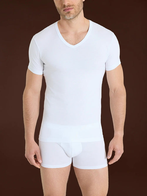 Bipack Maglietta scollo a V in cotone Ragno 100% Cotton 601418
