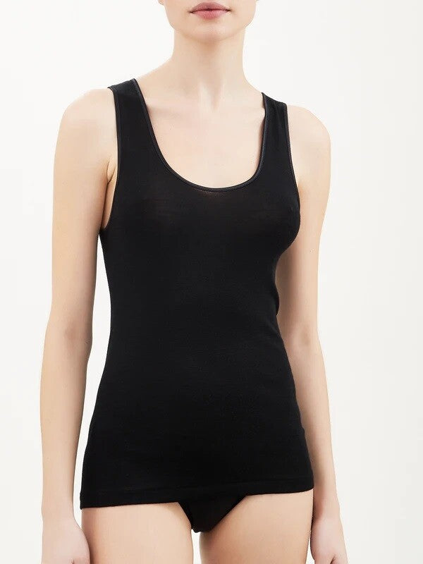 Canottiera donna Ragno in lana e seta  85% lana - 15% seta 