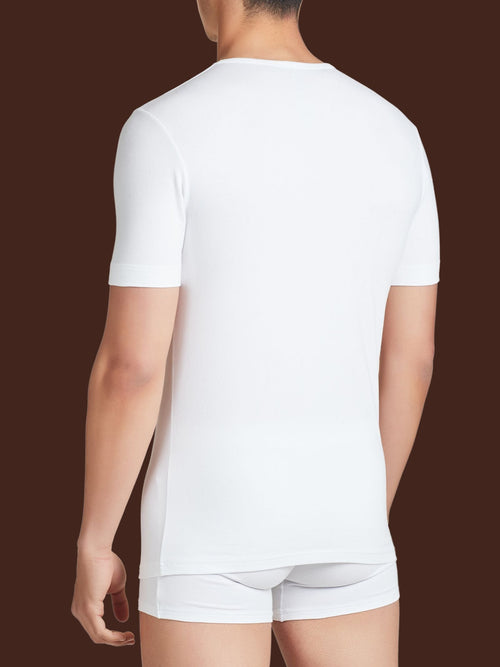 Bipack Maglietta Uomo Ragno Dynamic Eco Cotton Stretch Girocollo Manica Corta Bianco art. 611477 - retro