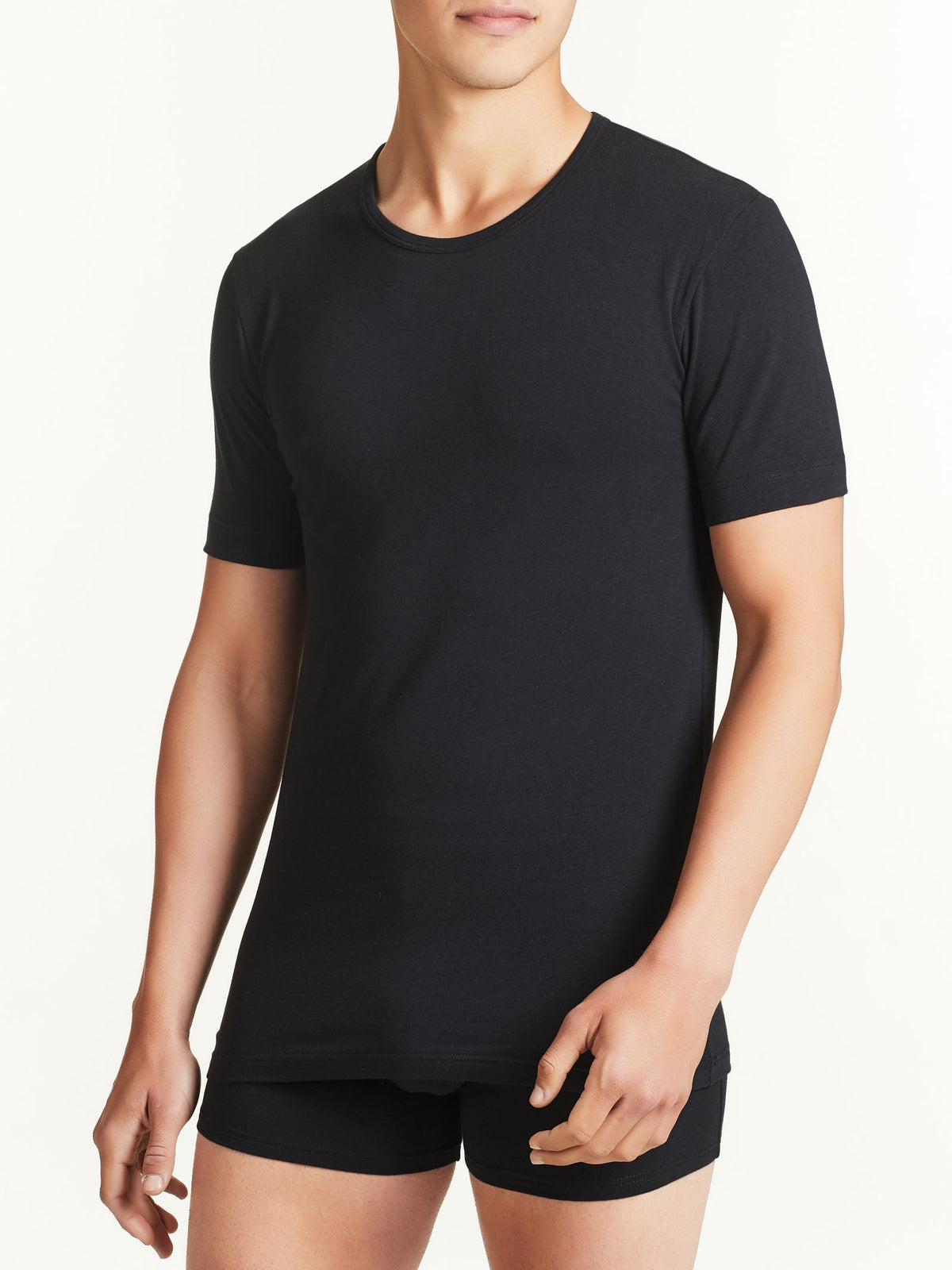Bipack Maglietta Uomo Ragno Dynamic Eco Cotton Stretch Girocollo Manica Corta Nero art. 611477 - fronte