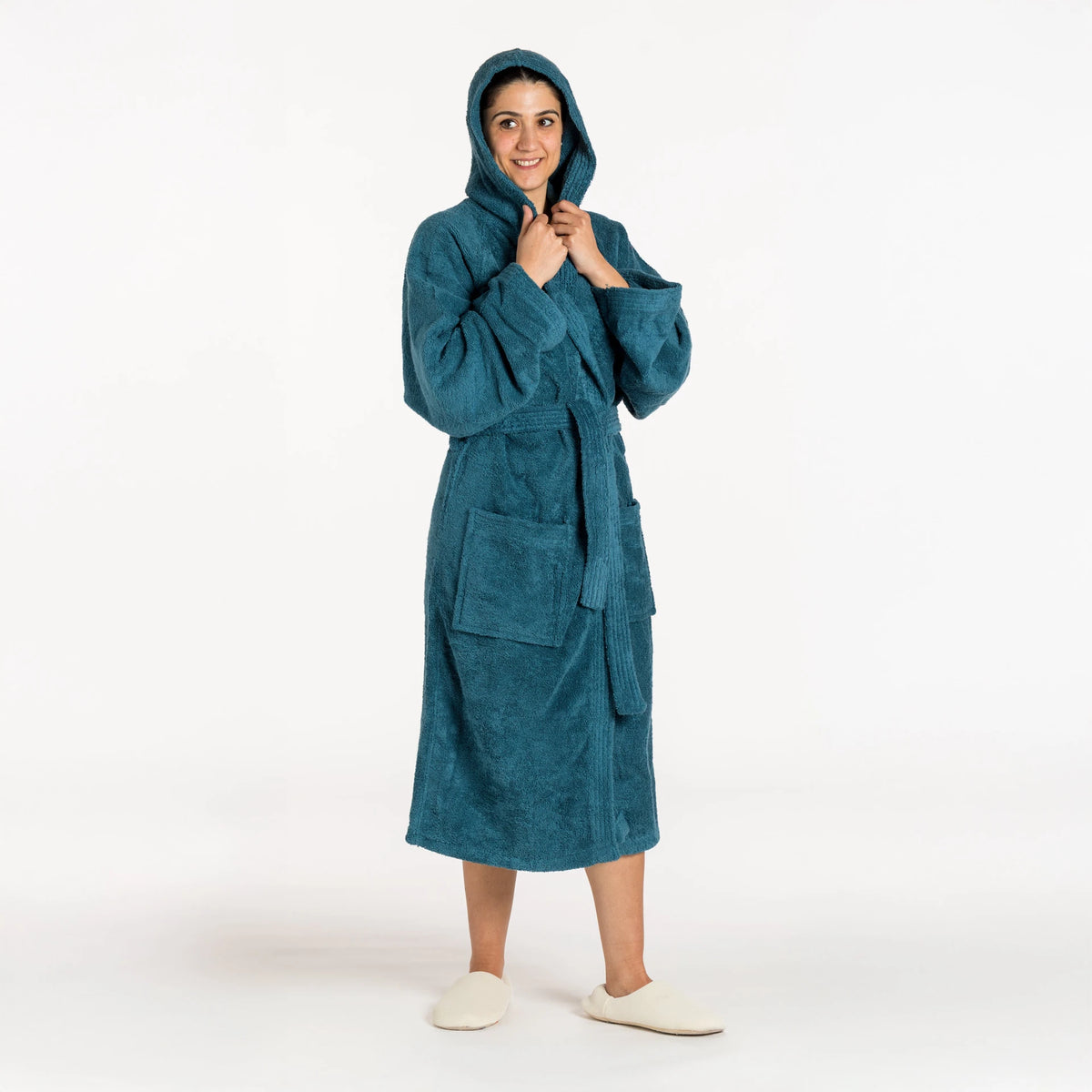 Accappatoio spugna Riviera Glamour Verde Ottanio