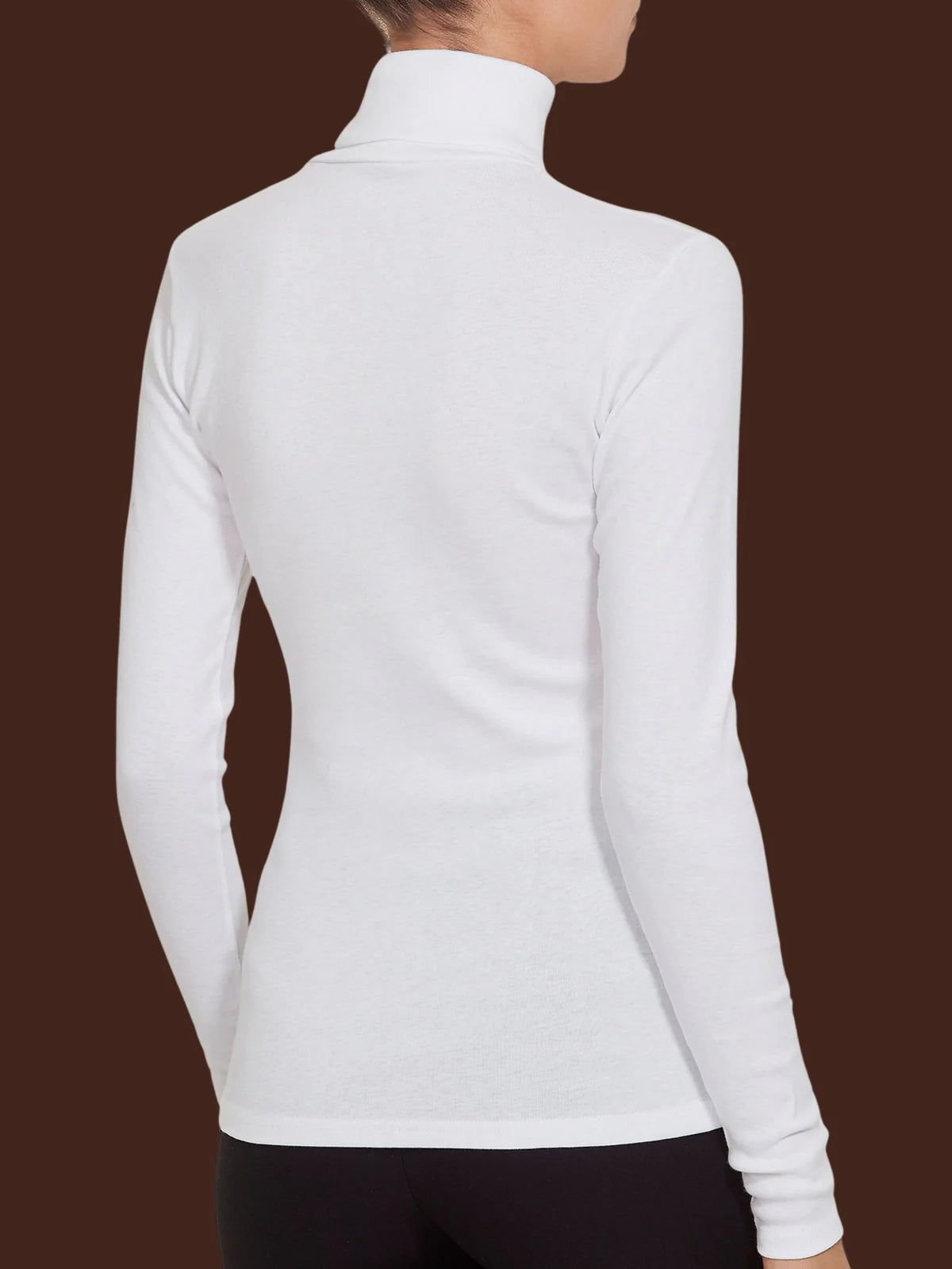 D274AK Dolcevita Caldo Cotone Donna Bianco back