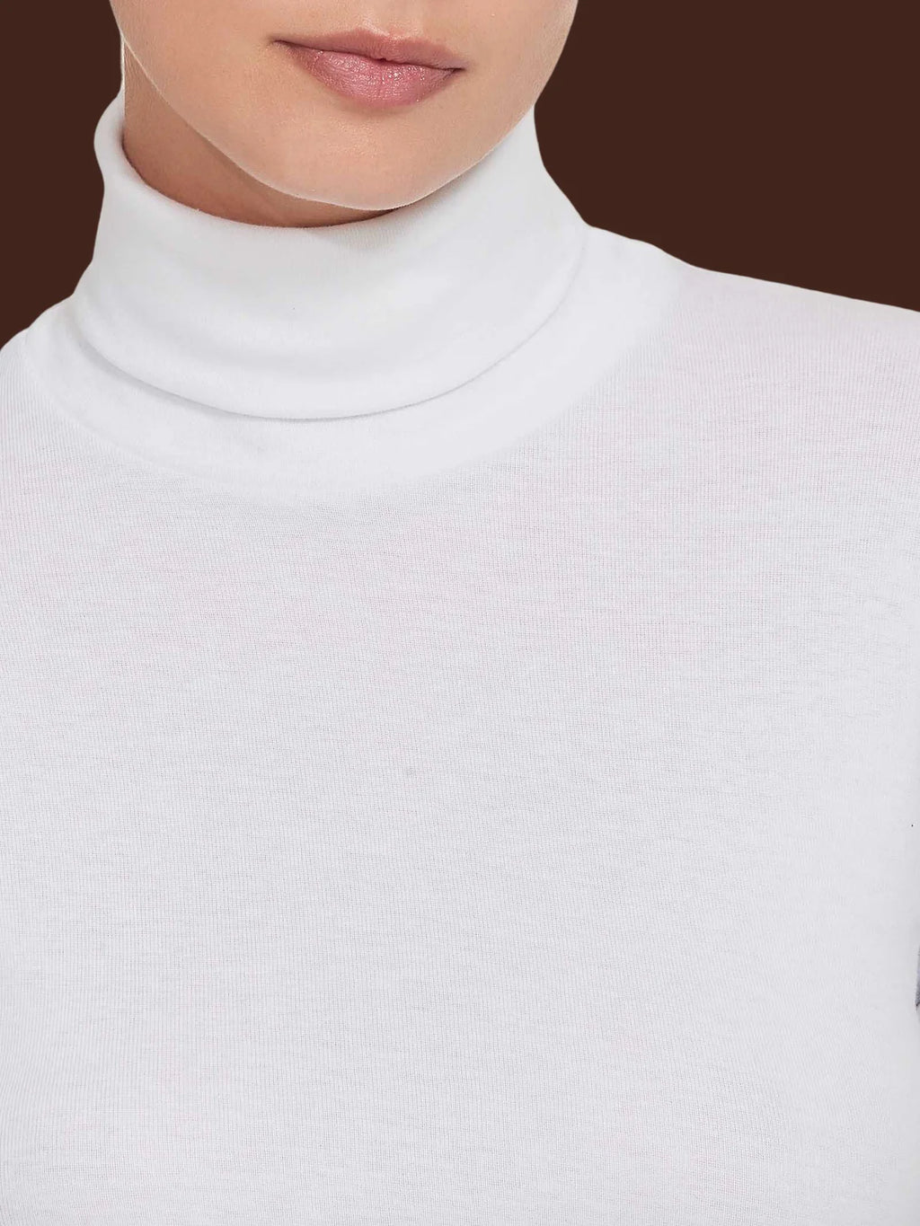 D274AK Dolcevita Caldo Cotone Donna Bianco dettaglio