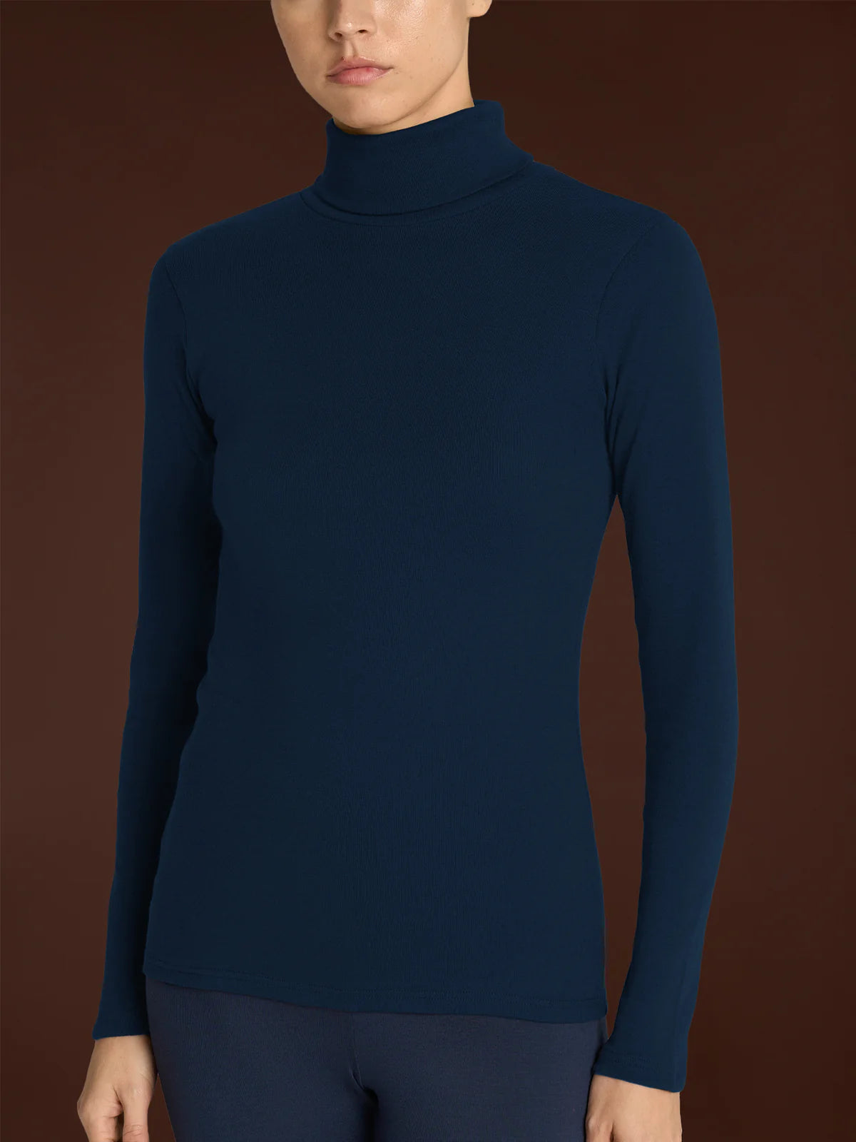 D274AK Dolcevita Caldo Cotone Donna Blu