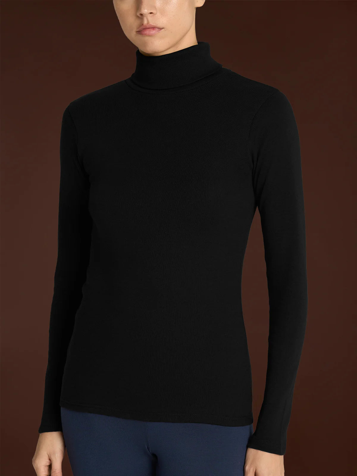 D274AK Dolcevita Caldo Cotone Donna Nero