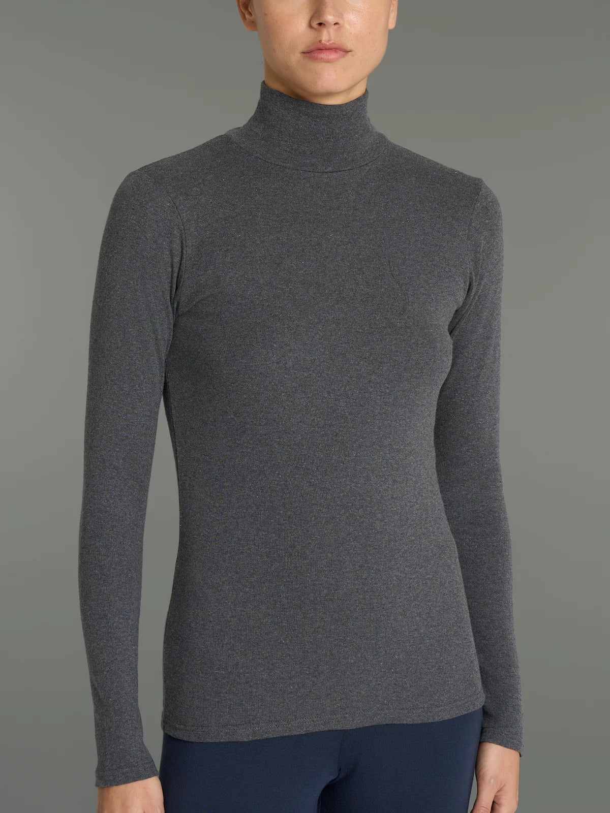 D274AZ Lupetto Caldo Cotone Donna Piombo Melange