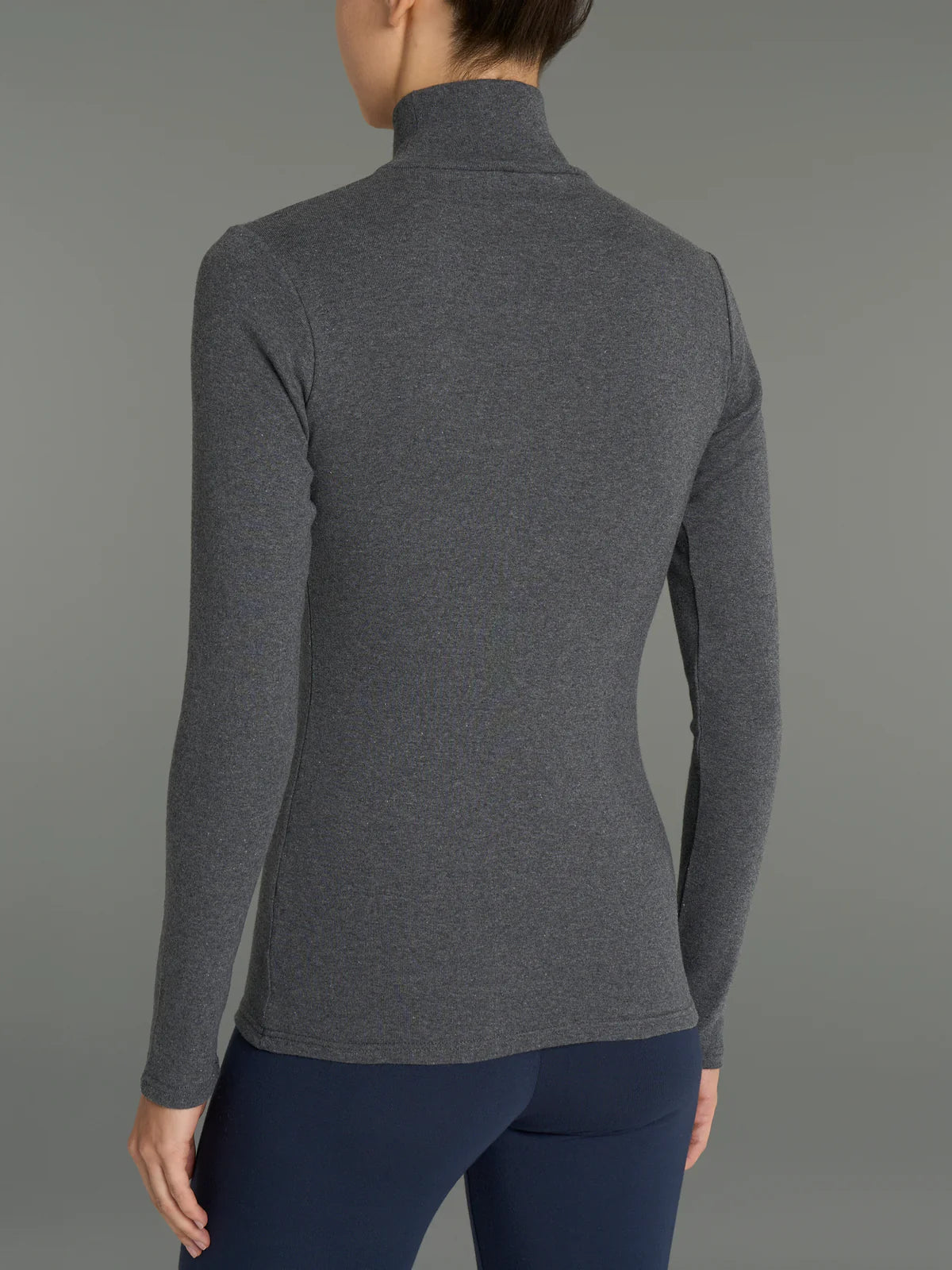 D274AZ Lupetto Caldo Cotone Donna Piombo Melange