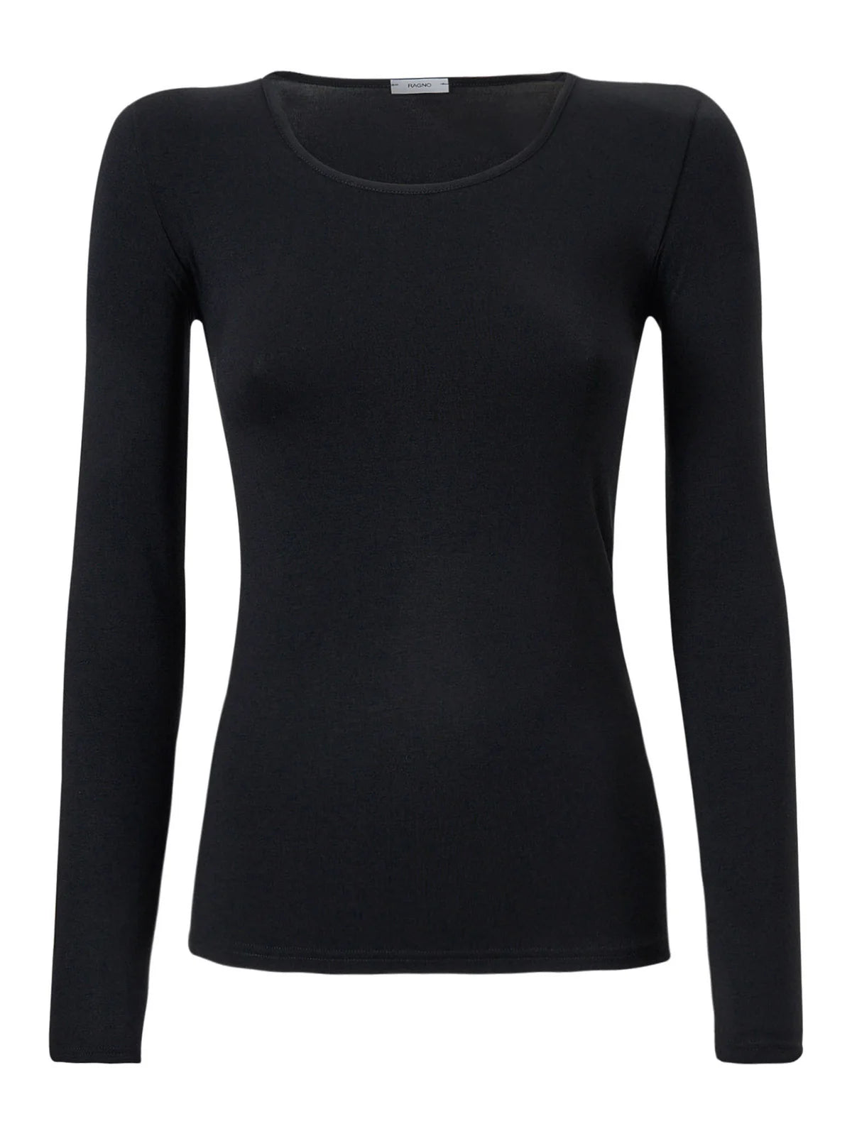 D794A9 Girogola Calda Viscosa Donna Nero