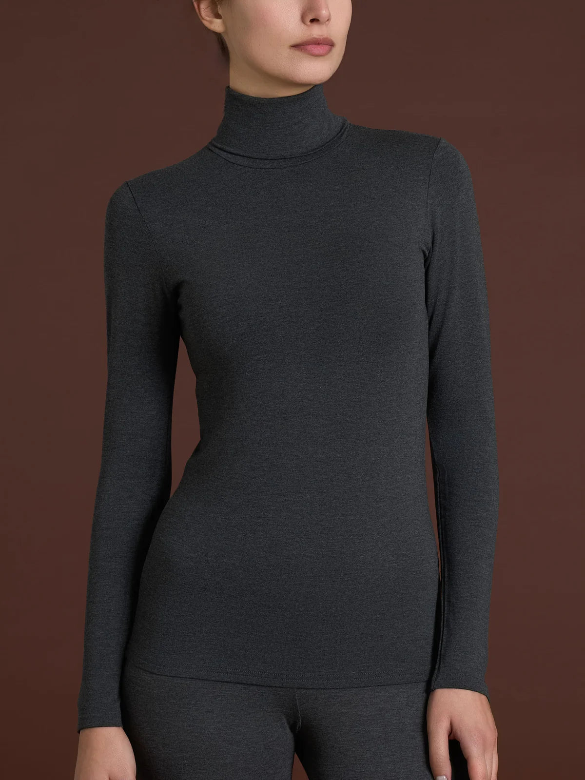D794AK Dolcevita Calda Viscosa Donna Ardesia Melange