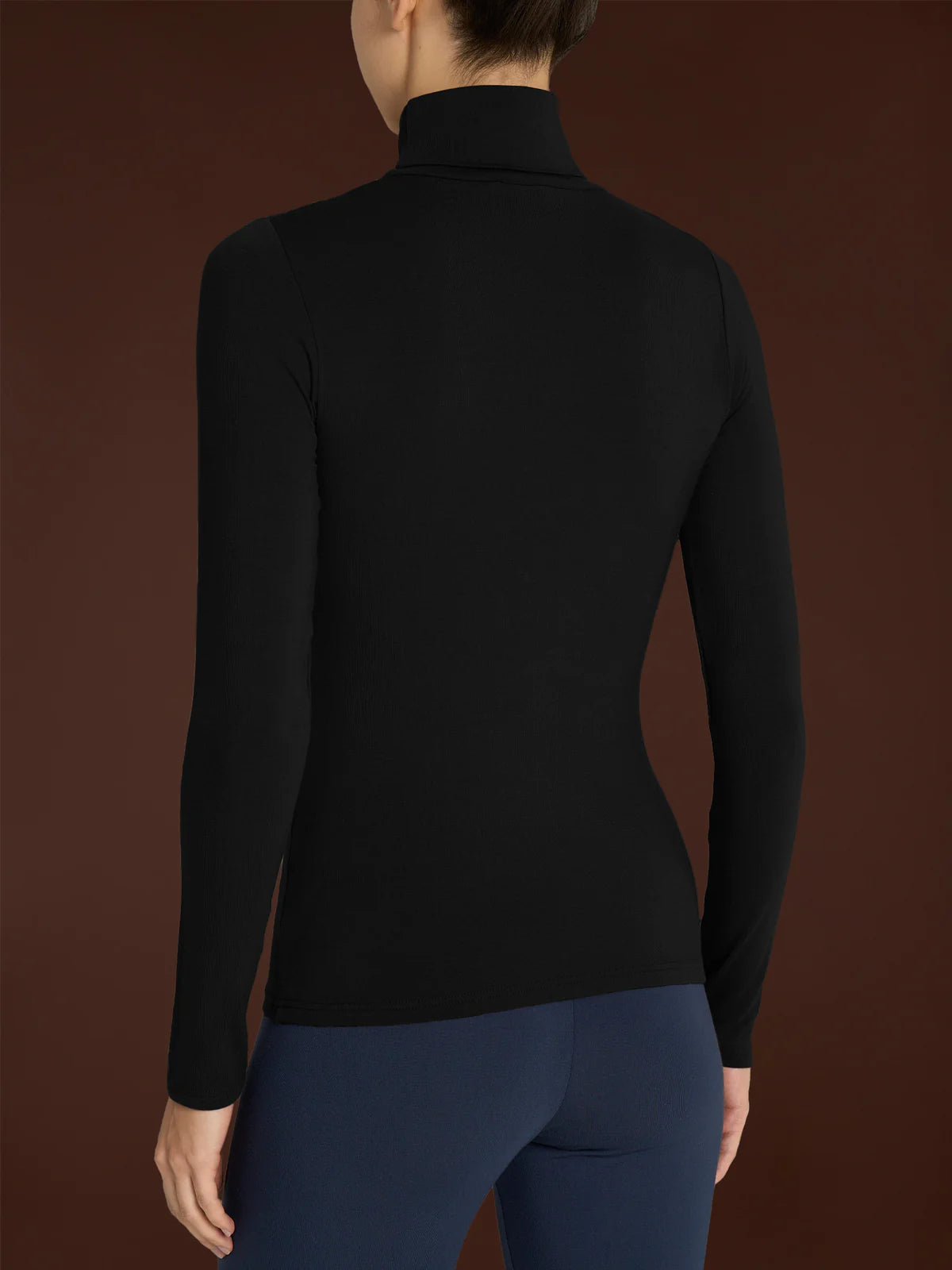 D794AK Dolcevita Calda Viscosa Donna Nero back