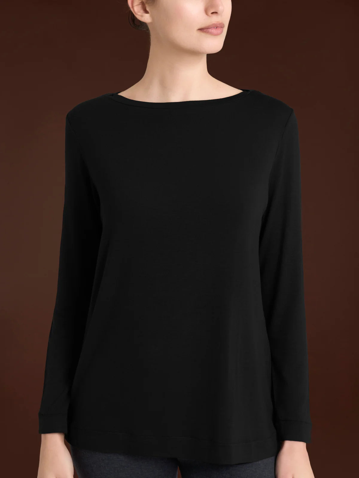 DL81AB Ragno Barchetta Calda Viscosa Donna Nero