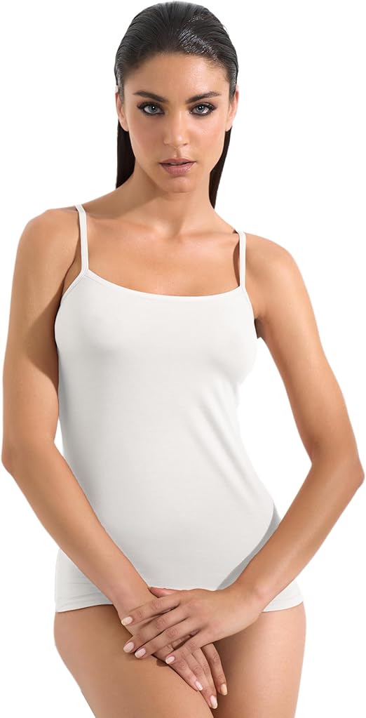 Top Spalla Stretta Donna Ciocca in Bamboo Freschezza e Comfort P0717M