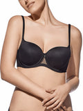 Reggiseno Selene Rubi Nero con ferretto e coppa imbottita in tulle