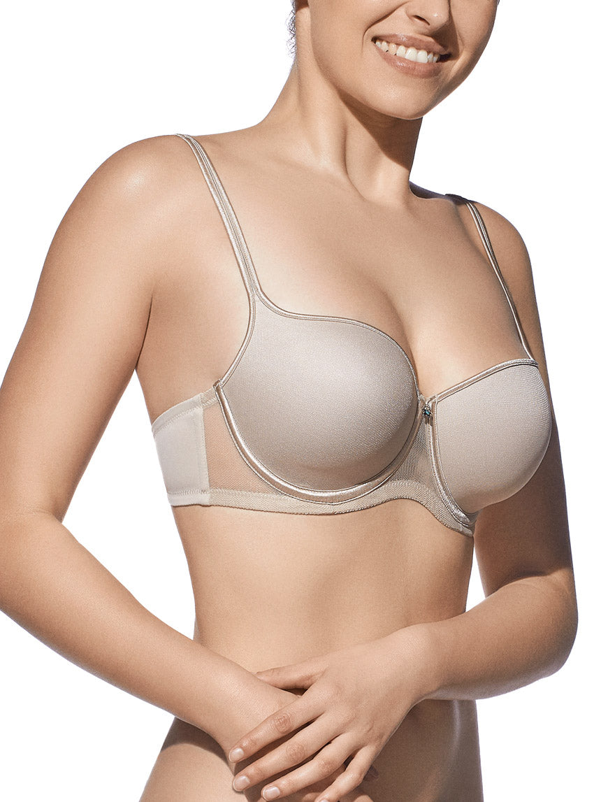 Reggiseno Selene Rubi Tierra con ferretto e coppa imbottita in tulle