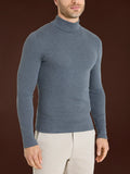 U262AK Dolcevita Uomo Caldo Cotone Argento Melange