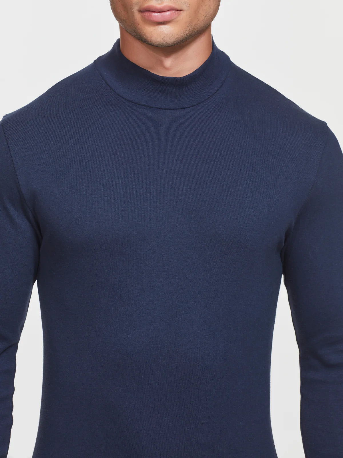 U262AZ Lupetto Caldo Cotone Blu dettagli